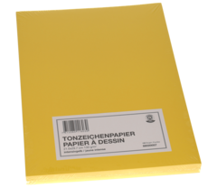 Papyrus Papier à dessin couleur, A4, 130 g/m², jaune intense, 100 feuilles