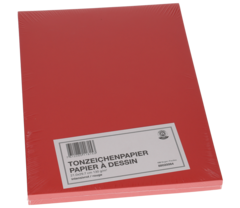 Papyrus Papier à dessin couleur, A4, 130 g/m², rouge intense, 100 feuilles