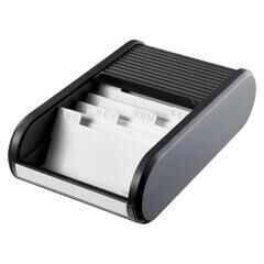 Helit Box per biglietti da visita, Plastica, nero, 136 mm