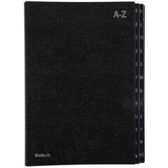 Biella Pultmappe A4, A-Z, schwarz