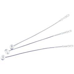 Sigel Liens antivol en nylon pour étiquettes à trou, ZB340, 125 mm, transparent