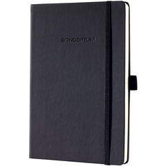 Sigel Notizbuch, Hardcover, A5, kariert 5 mm, schwarz