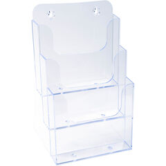 Exacompta Porte-brochures A5, 3 compartiments, transparent
