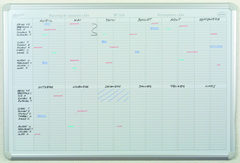 BoOffice Ferienplaner 24, 90 x 60 cm, emailliert