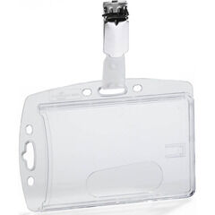 Durable Sicherheitsausweishalter, 800519, 85 mm, 54 mm, Clip, transparent