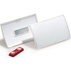 Durable Namensschilder Click Fold, 821219, 75 mm, 40 mm, magnetisch, transparent