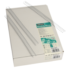 Fellowes Drahtbinderücken, A4, 10 mm, silber, 100 Stück