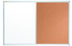 Franken Whiteboard- und Korktafel X-tra!Line, 120 x 90 cm, lackiert, weiss/braun