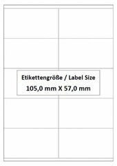 Neptun Label etiquettes 4200, soluble dans l'eau, 105,0 x 57mm, paquet à 50 feuilles A4 = 500 etiquettes