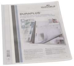 Schnellhefter Durable Duraplus A4+ überbreit weiss