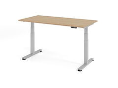 Sitz-Steh-Schreibtisch AMPYR-ERGO XD, eiche, 160 x 80 x 63,5-128,5 cm, eiche