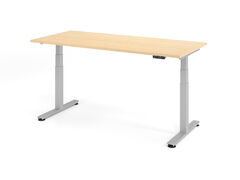 Sitz-Steh-Schreibtisch AMPYR-ERGO XD, 180 x 80 x 63,5-128,5 cm, ahorn