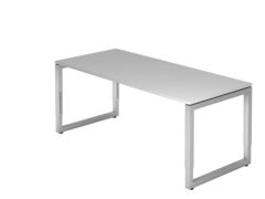 Schreibtisch AMPYR-R, 180 x 80 x 65-85 cm, grau