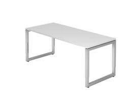 Schreibtisch AMPYR-R, 180 x 80 x 65-85 cm, weiss 