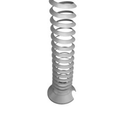 Kabelspirale vertikal zu AMPYR Tischen, silber, 1 Stück, 130 cm, 9 cm