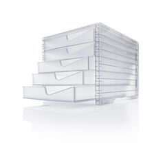 Styro Schubladenelement Styroswingbox light, 5 Schubladen, transparent