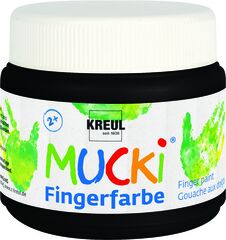 MUCKI Fingerfarbe, schwarz, 150 ml