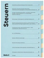 Biella Steuermappe deutsch, A4, blau / beige, 235 mm, 315 mm