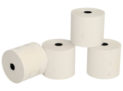 Thermokasserollen, 50 m, 12 mm, 55 g/m², seidenmatt, weiss