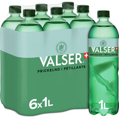 Valser Mineralwasser Classic, mit Kohlensäure, 1 l, 6 Stück