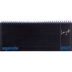 Biella Pultagenda 2027 Longatti Wire-O, 1 Woche / 2 Seiten, schwarz