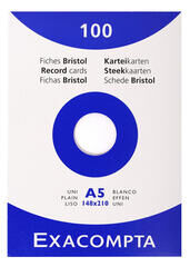Karteikarten Exacompta A5 blanco 100Stk.