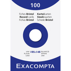 Karteikarten Exacompta A6 blanco 100Stk