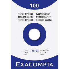 Karteikarten Exacompta A7 blanco 100Stk