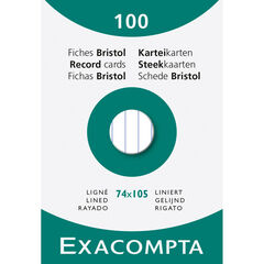Karteikarten Exacompta A7 liniert 100Stk