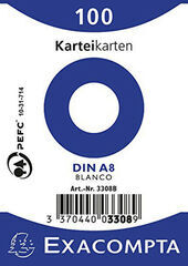 Karteikarten Exacompta A8 blanco 100Stk