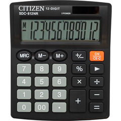 Citizen Calculatrice de table SDC812NR, noir