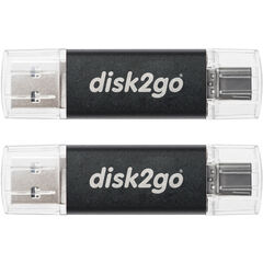 disk2go USB-Stick switch , 64 GB, USB-A/USB-C, 2 Stück