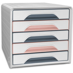 CEP Schubladenbox Smoove Mineral, weiss/grau/pink