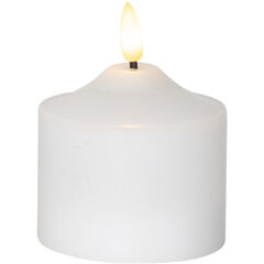 Star Trading Bougie LED Flamme, 9.5cm, blanc