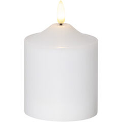 Star Trading Bougie LED Flamme, 12cm, blanc