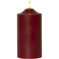 Star Trading Bougie LED Flamme, 9.5cm, rouge