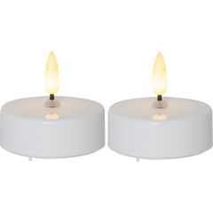 Star Trading Bougies à réchaud LED Flamme, 5.8cm, 2 pièces