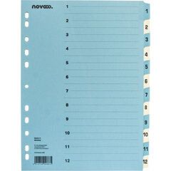 novooo Répertoire, bleu/beige, A4, 1-12
