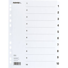 novooo Répertoire, blanc A4, 1-10