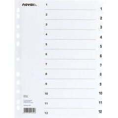 novooo Répertoire, blanc A4, 1-12