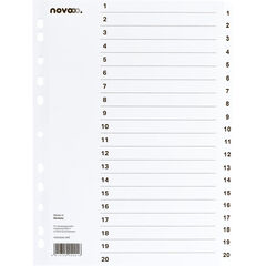 novooo Répertoire, blanc A4, 1-20