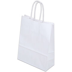 Elco Sacs en papier, blanc, 18 x 24 x 8 cm, 50 pièces