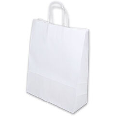 Elco Sacs en papier, blanc, 32 x 41 x 13 cm, 50 pièces