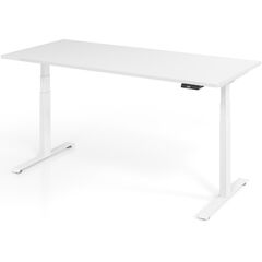 Elektrisch höhenverstellbarer Schreibtisch Ampyr Ergo XS, Gestellfarbe weiss, 180 x 80 cm, weiss