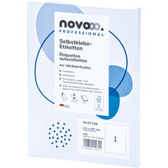 novooo étiquettes Professional, 67159, 210 x 297 mm, 100 feuilles