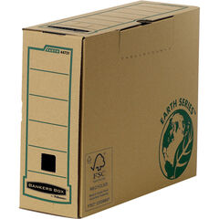 Fellowes Bankers Box® Earth Boîtes d'archives 4473102, 100 x 350 x 260 mm, brun/vert, 20 pièces