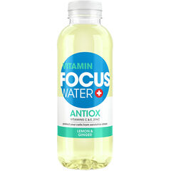 Focus Water Vitaminwasser Antiox Lemon & Ginger, 50 cl, 12 Stück