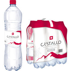 Cristallo Mineralwasser, rot, mit Kohlensäure, 150 cl, 6 Stück