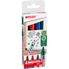 Edding Whiteboard Marker 250, 4 Stück, assortiert
