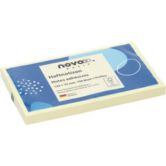 novooo Notes adhésives Basic, 125 x 75 mm, jaune, 100 feuilles